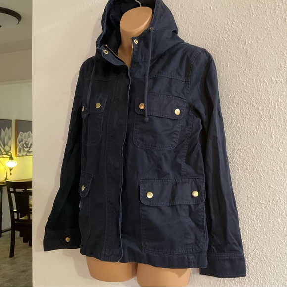 J. Crew Utility Cargo Navy Blue Light Jacket - Picture 7 of 12